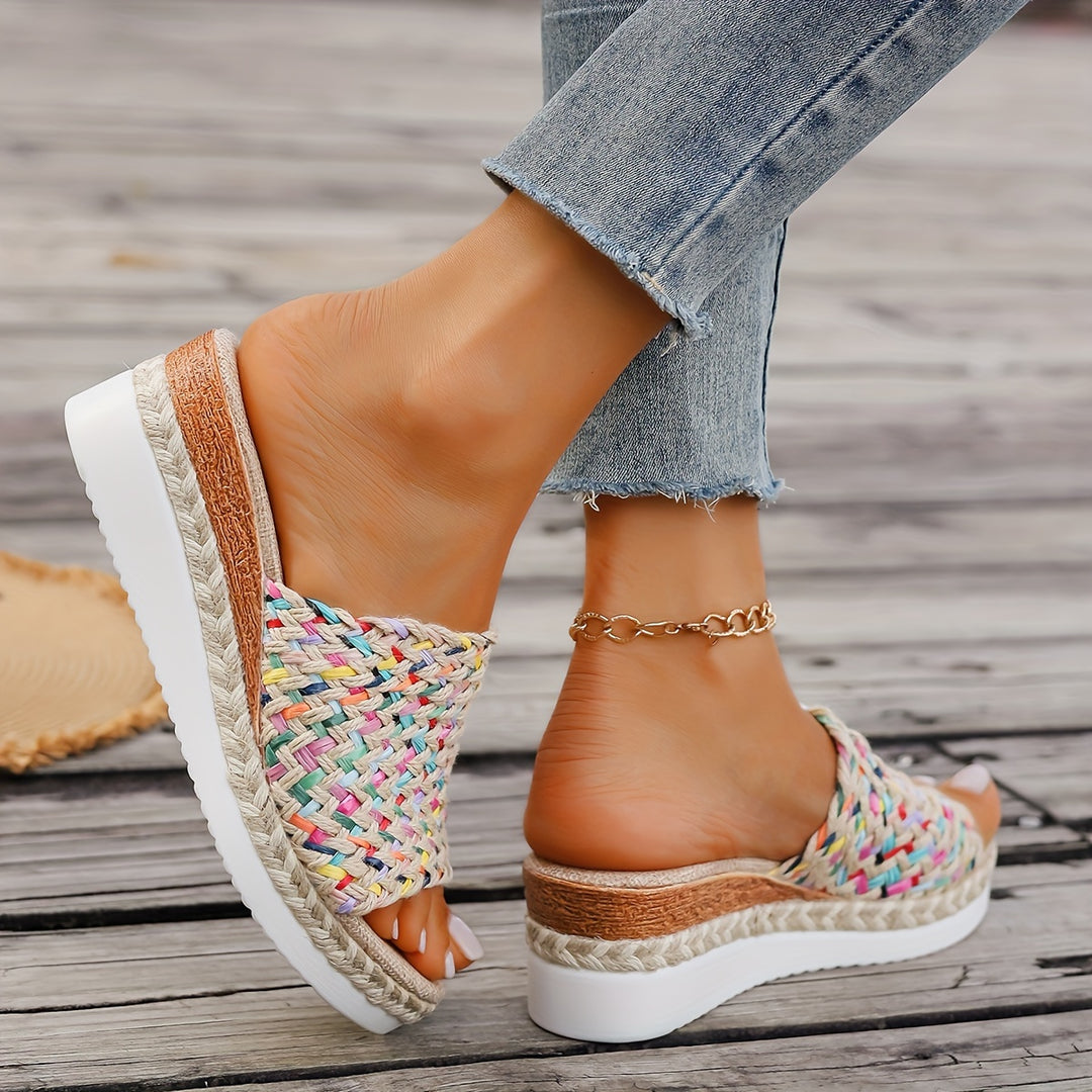 Ulyssa - Woven Straw Sandals