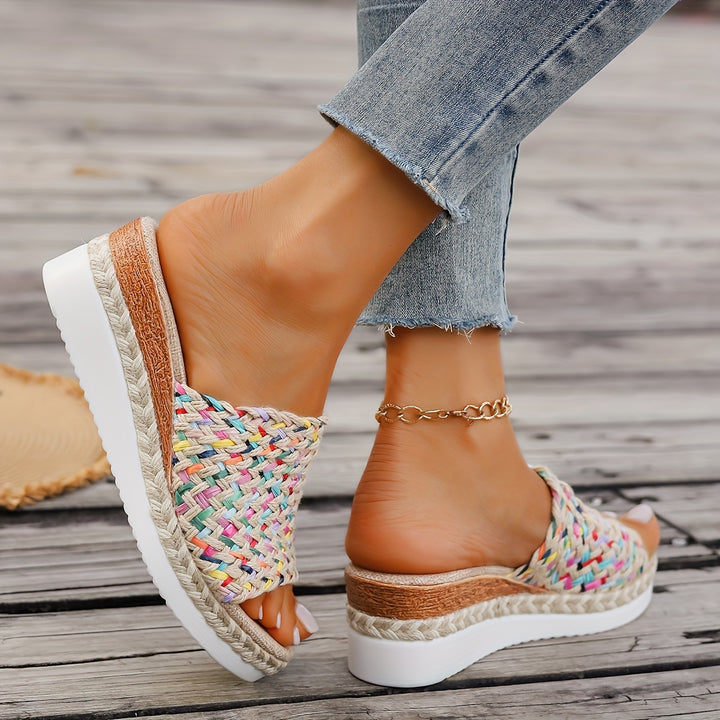 Ulyssa - Woven Straw Sandals
