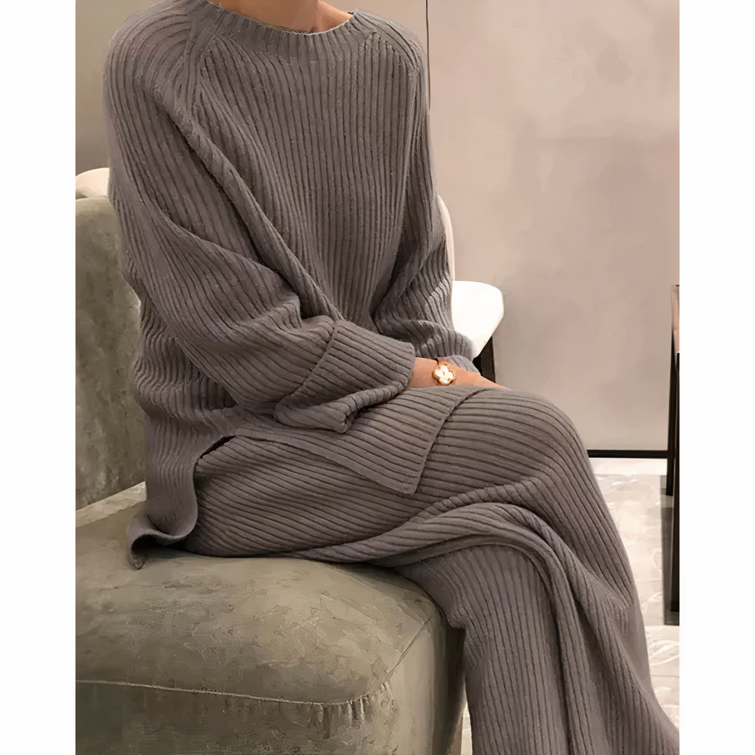 Claire™ | Stylish Ribbed Knit Lounge Set