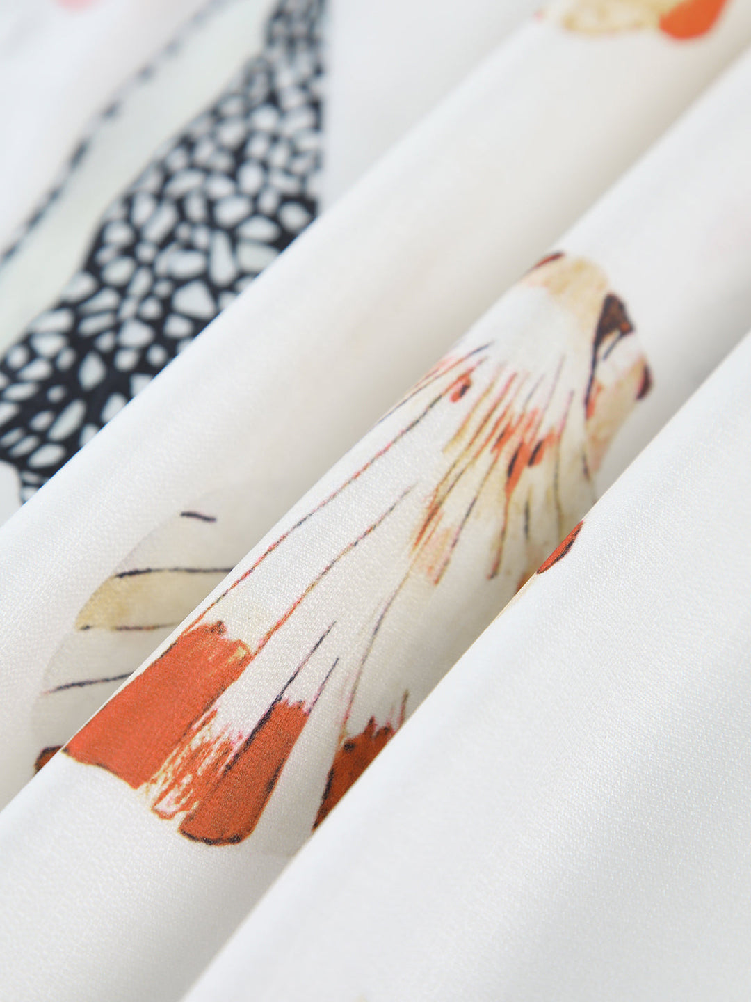 Anna - Marine Life Print Button-Front Belted Long Dress