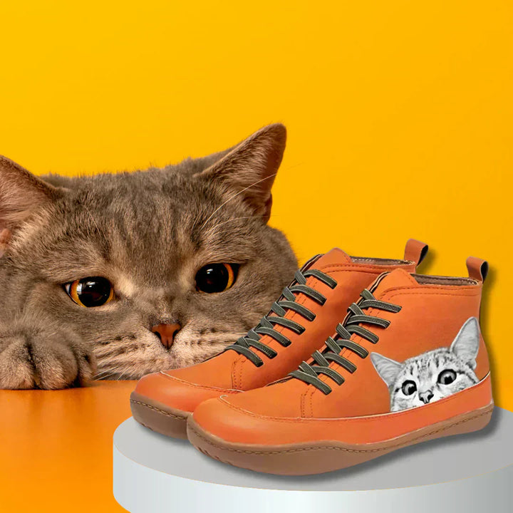 Carol | Leather Ankle Boots for Cat Lovers