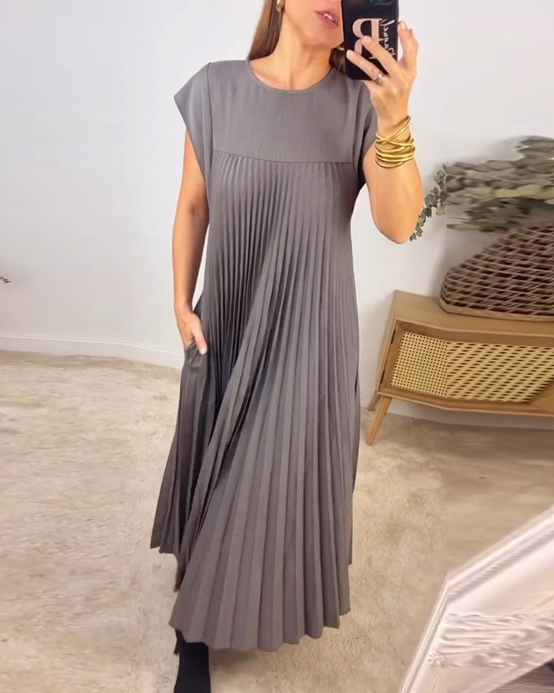 Elysian Elegance - Pleated Maxi Dress