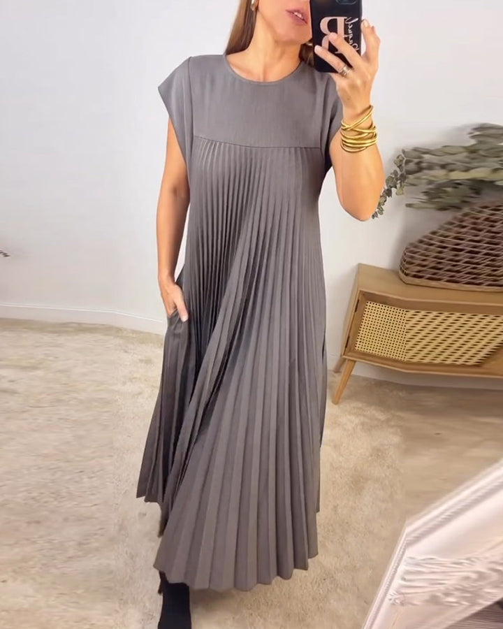 Elysian Elegance - Pleated Maxi Dress