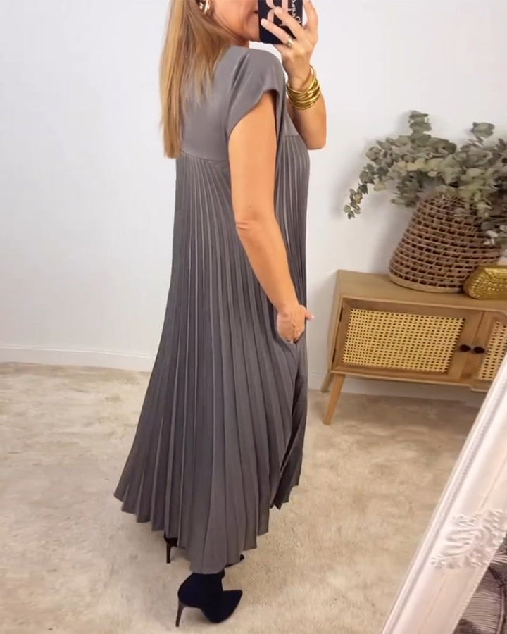 Elysian Elegance - Pleated Maxi Dress