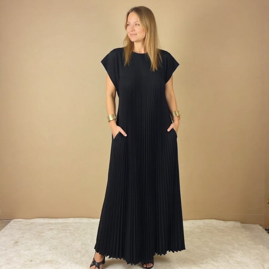 Elysian Elegance - Pleated Maxi Dress