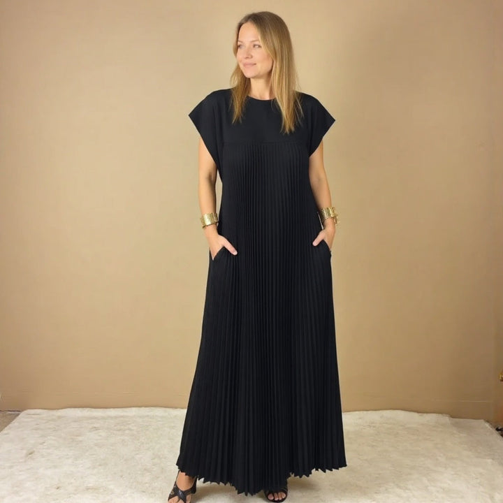 Elysian Elegance - Pleated Maxi Dress