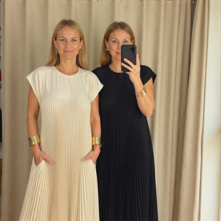 Elysian Elegance - Pleated Maxi Dress