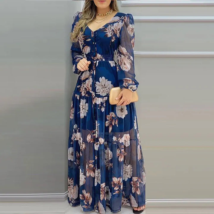 Vale – Floral Chiffon Maxi Dress