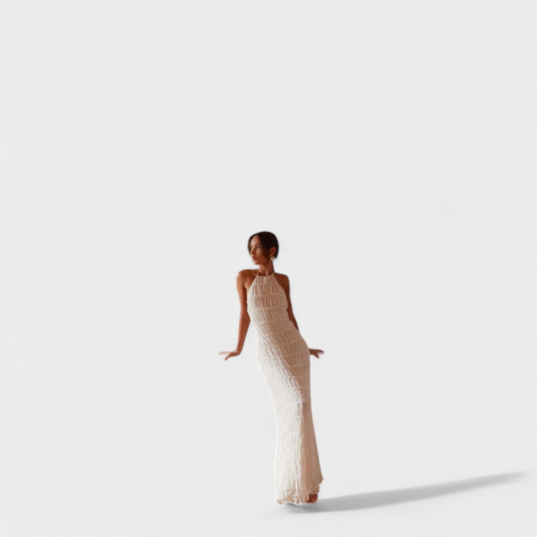 ADELINE - Long dress with halter neckline