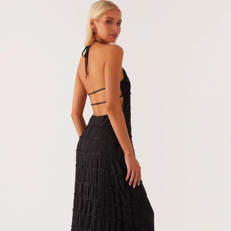 ADELINE - Long dress with halter neckline