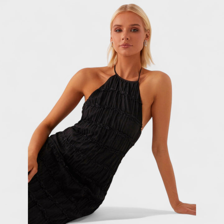 ADELINE - Long dress with halter neckline