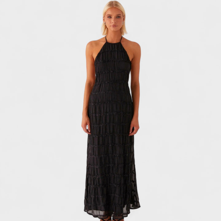 ADELINE - Long dress with halter neckline