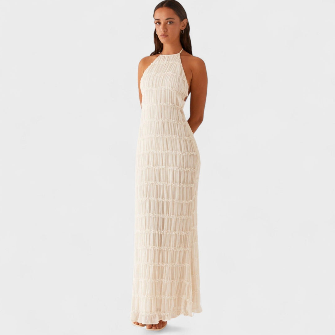 ADELINE - Long dress with halter neckline