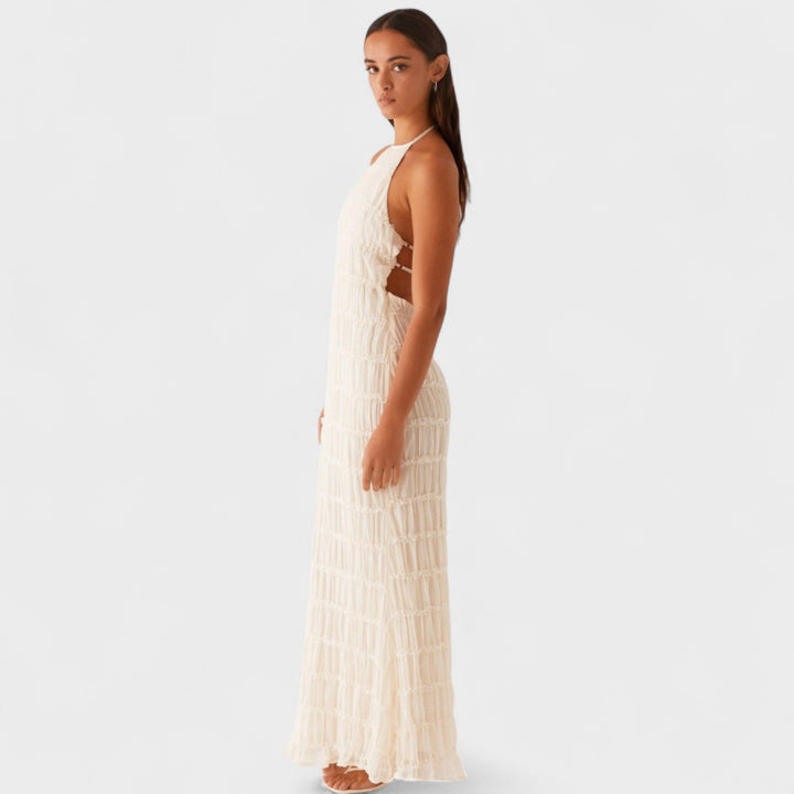 ADELINE - Long dress with halter neckline