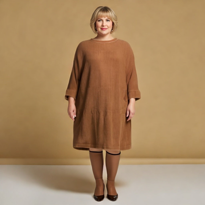 Maya Relaxed Corduroy Midi Dress