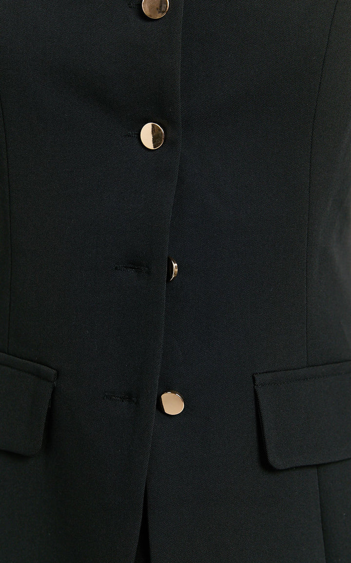 Amelia – Black Vest & Skirt Set