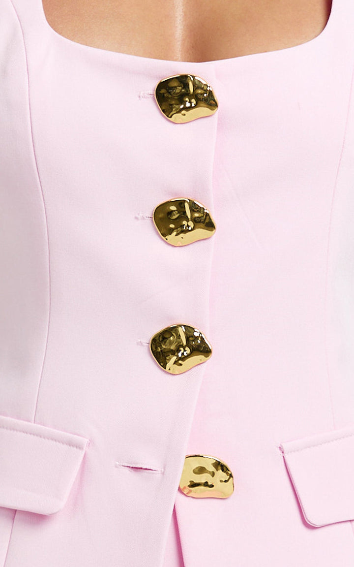 Amelia – Pink Vest & Skirt Set