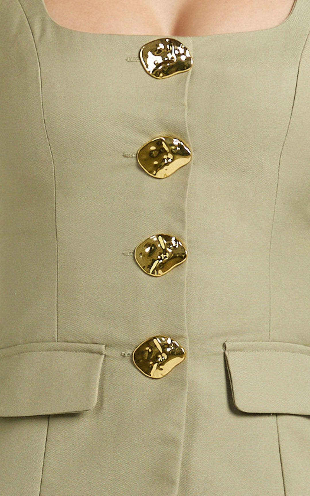 Amelia – Sage Vest & Skirt Set