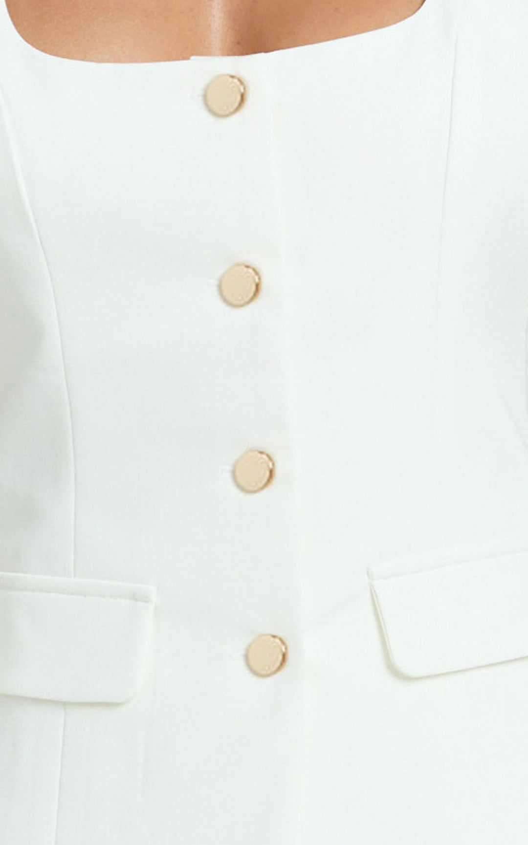 Amelia – White Vest & Skirt Set