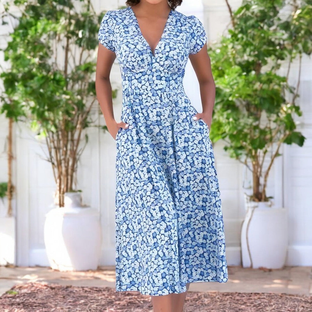 Ava - Floral Midi Summer Dress