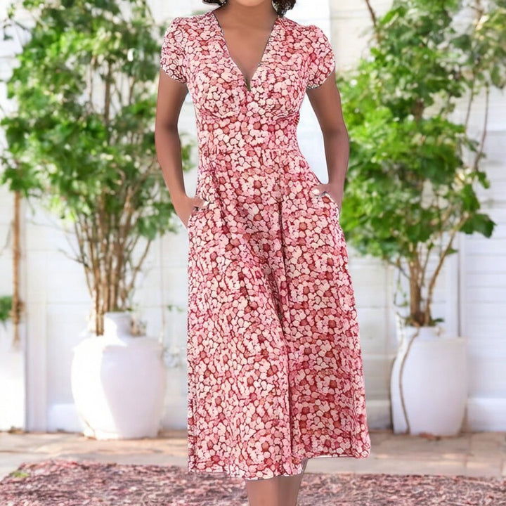 Ava - Floral Midi Summer Dress
