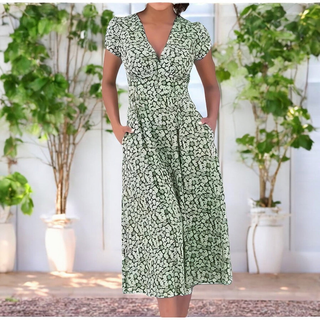 Ava - Floral Midi Summer Dress