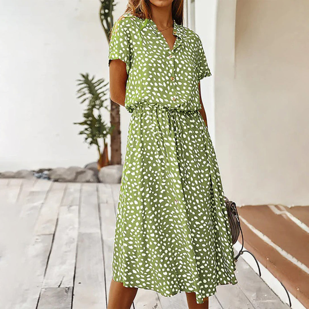 Louise - Floral Printed V-Neck Dress