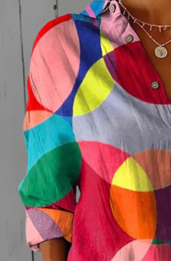 Sonya | Sunset Prism Button Up Shirt