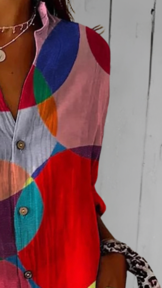 Sonya | Sunset Prism Button Up Shirt