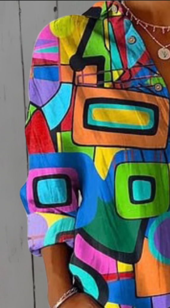 The Mondrian | Vivid Gallery Button Up Shirt