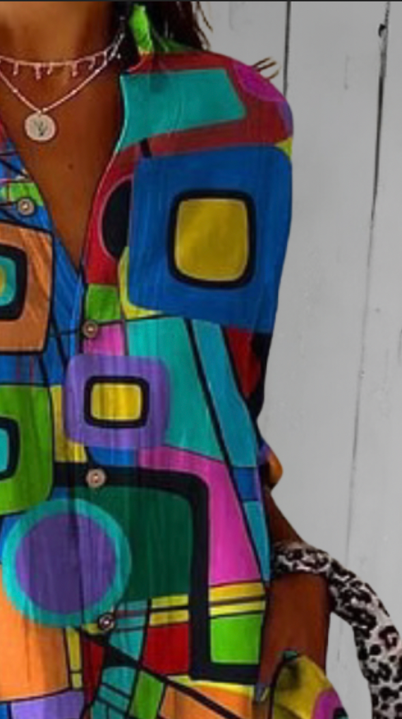 The Mondrian | Vivid Gallery Button Up Shirt