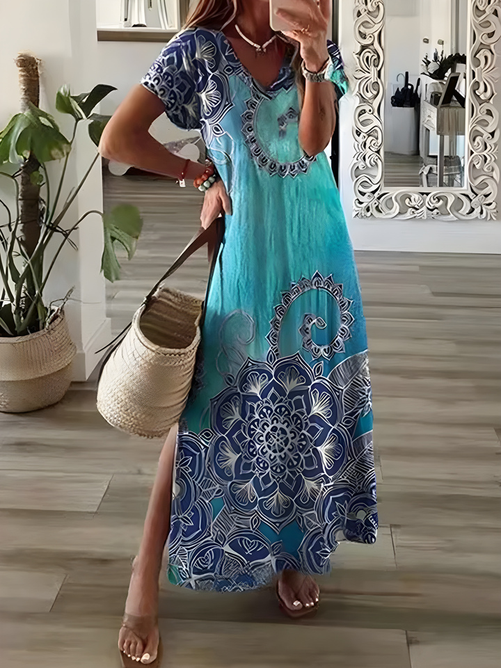 Florence – Striped Midi Dress