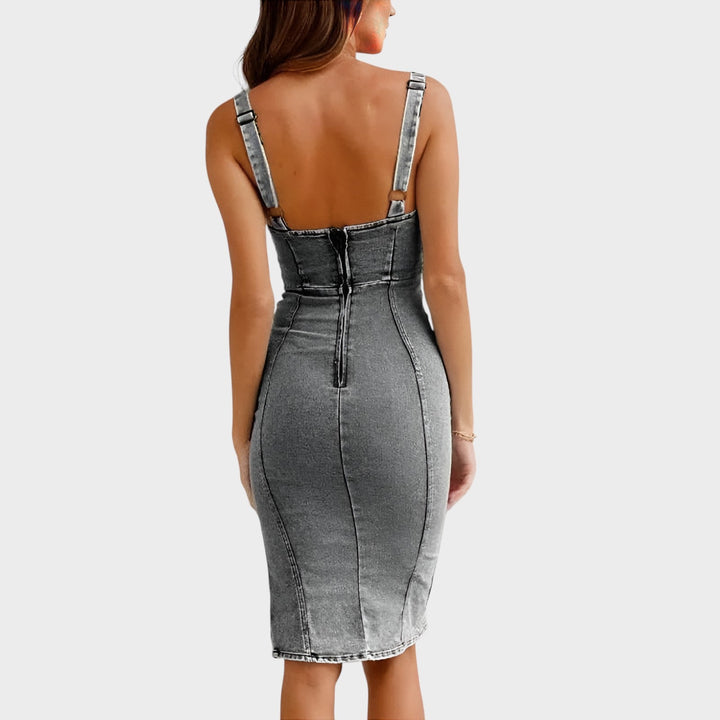 Eva™ | Elegant Denim Dress