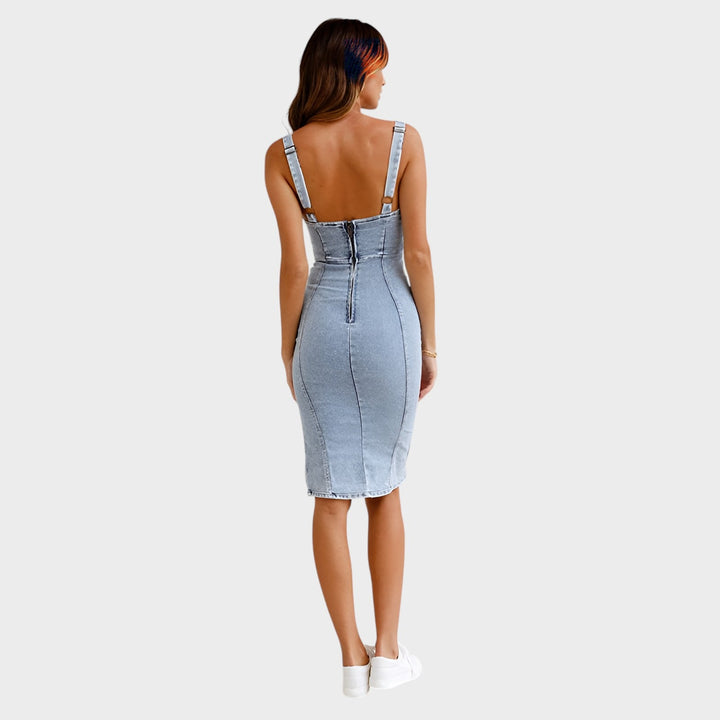 Eva™ | Elegant Denim Dress