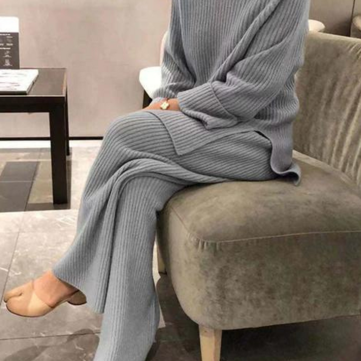 Claire™ | Stylish Ribbed Knit Lounge Set