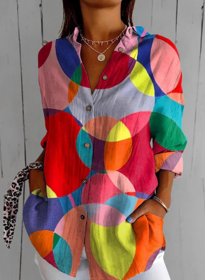 Sonya | Sunset Prism Button Up Shirt