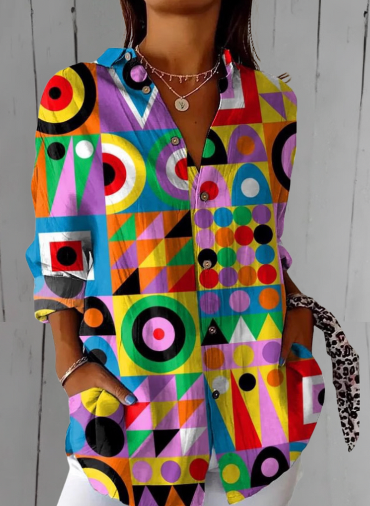 Alexia | Sunburst Button Up Shirt