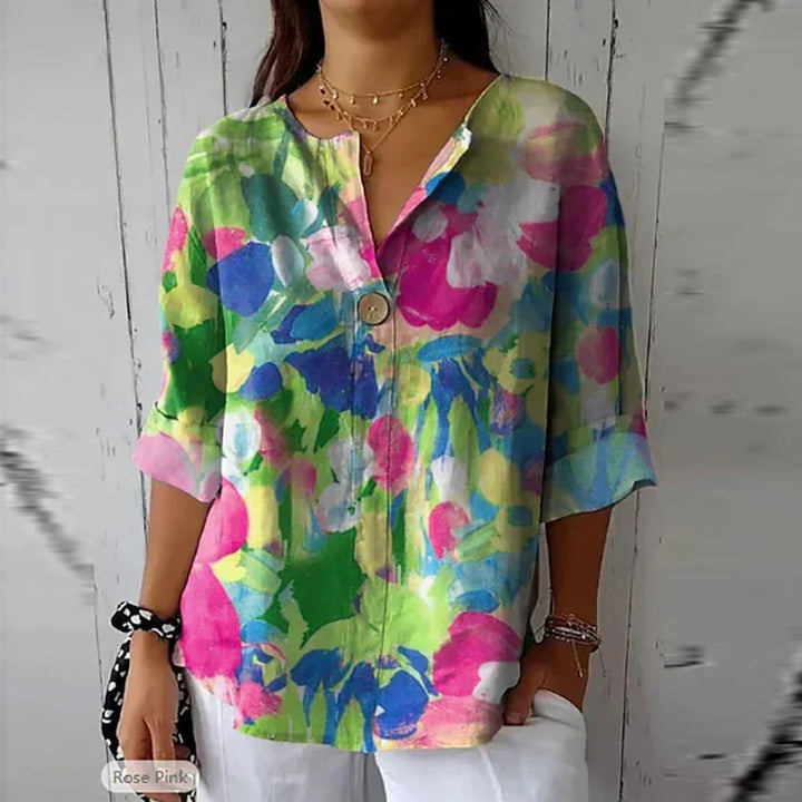CELINE | Floral Print Spring Blouse