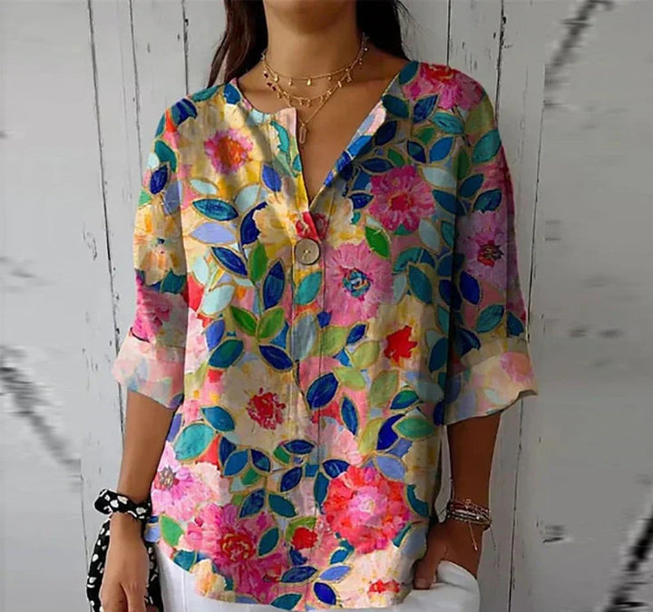 CELINE | Floral Print Spring Blouse