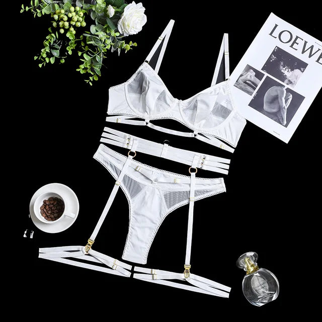 Adriana - 3 Piece French Lingerie Set
