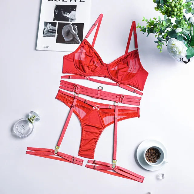 Adriana - 3 Piece French Lingerie Set