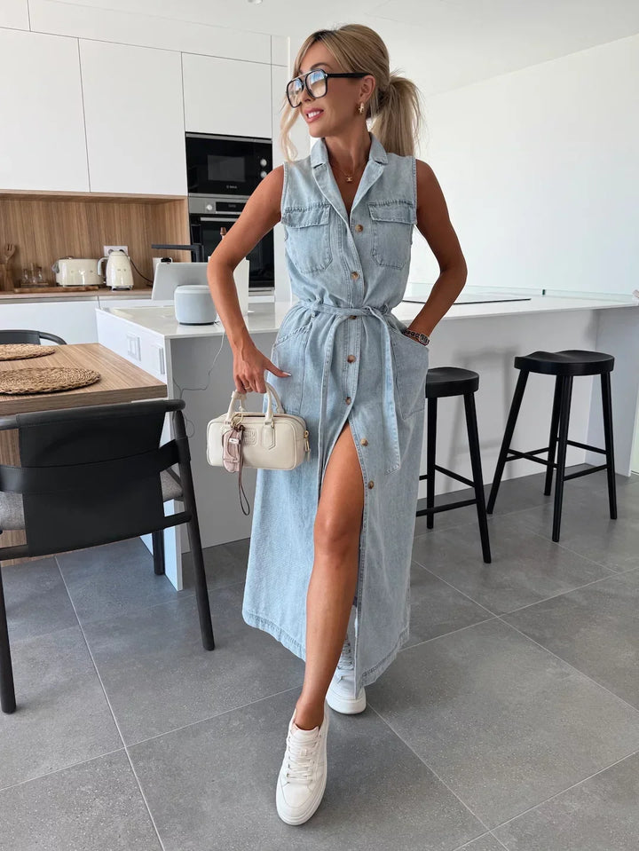 Isabella – Maxi Denim Dress