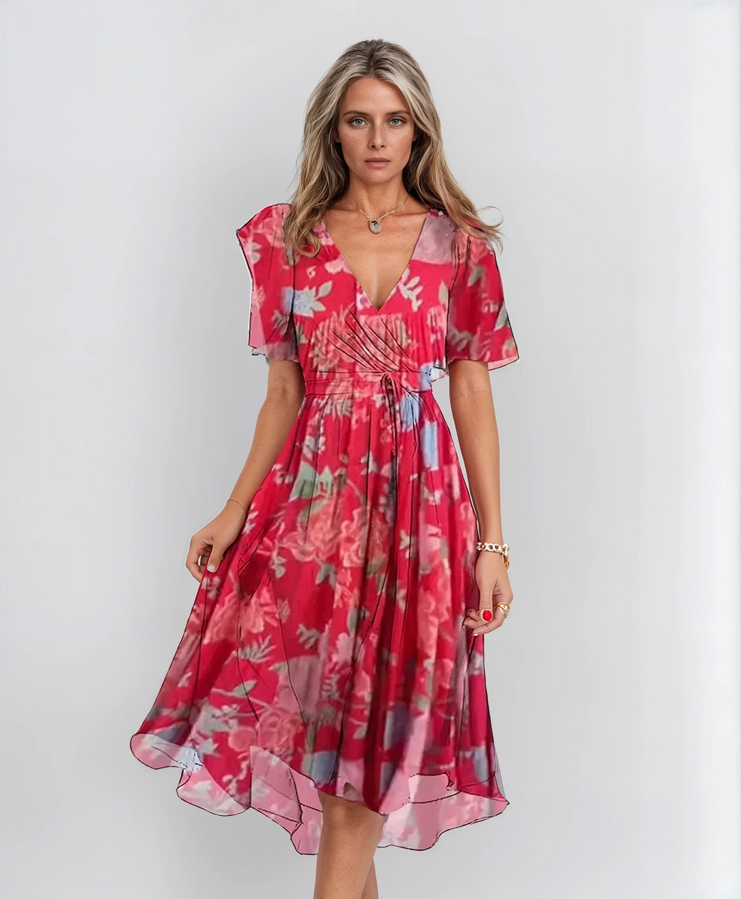 Elisa - Elegant Vintage Short Sleeve Dress