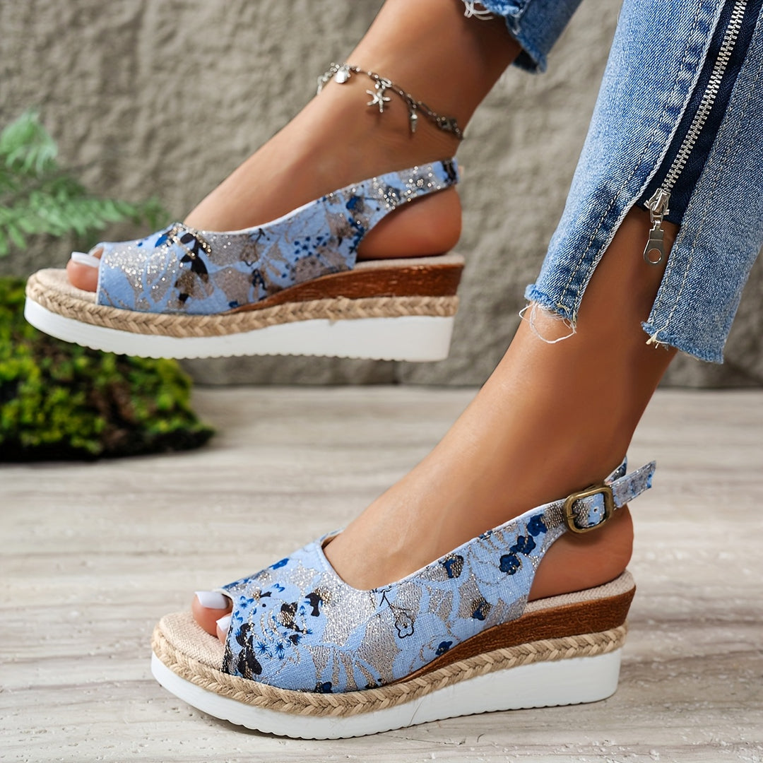 Kaia – Floral Platform Sandals