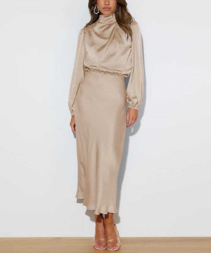 Ellie | Elegant Silk Dress with Long Sleeves