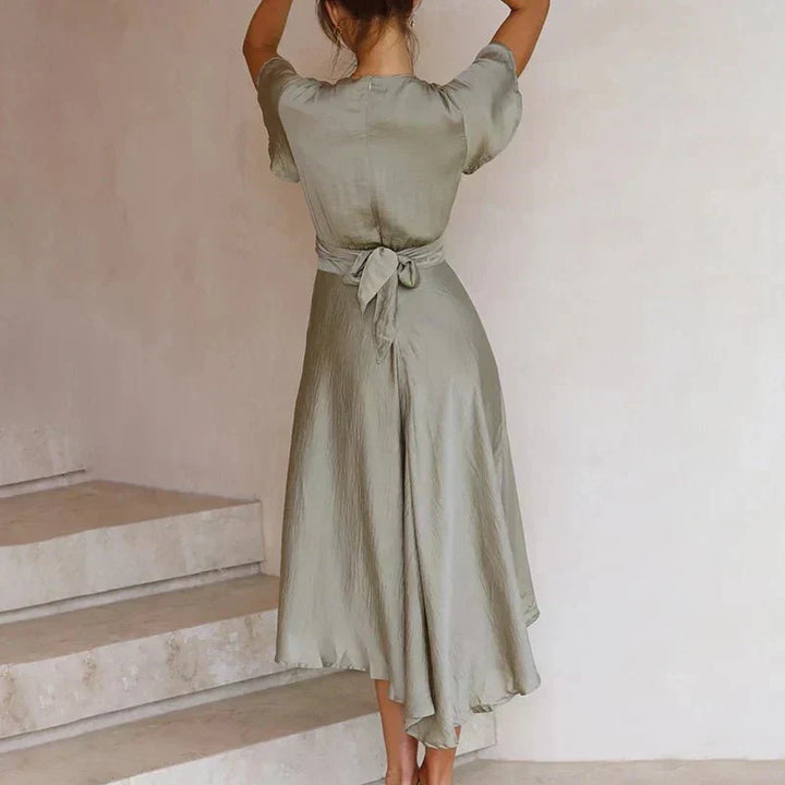 Clar | Silk Dress with Bow