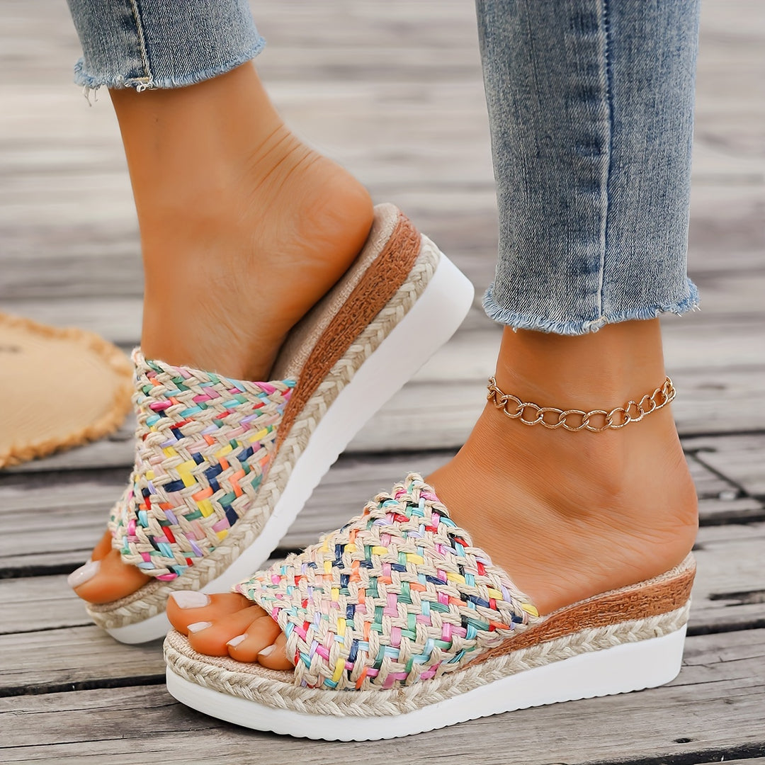 Ulyssa - Woven Straw Sandals