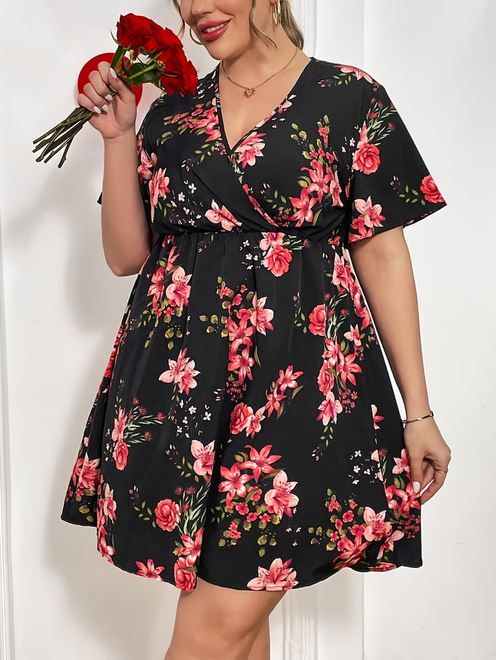 Nyla – Rose Print Dress
