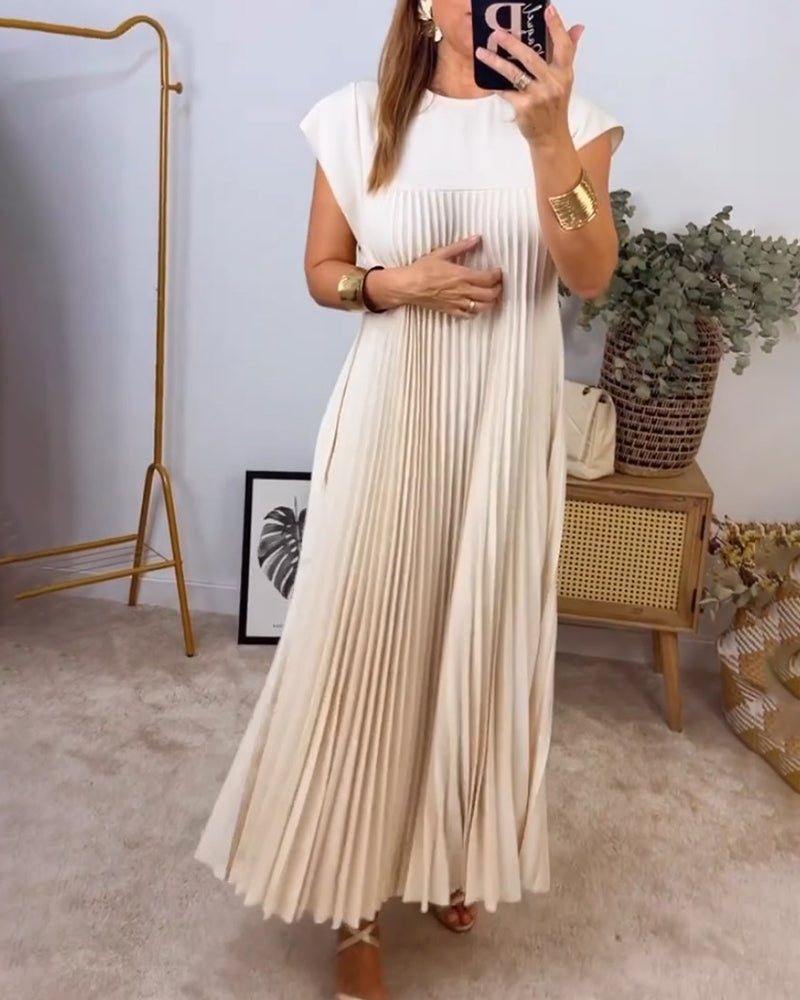Elysian Elegance - Pleated Maxi Dress