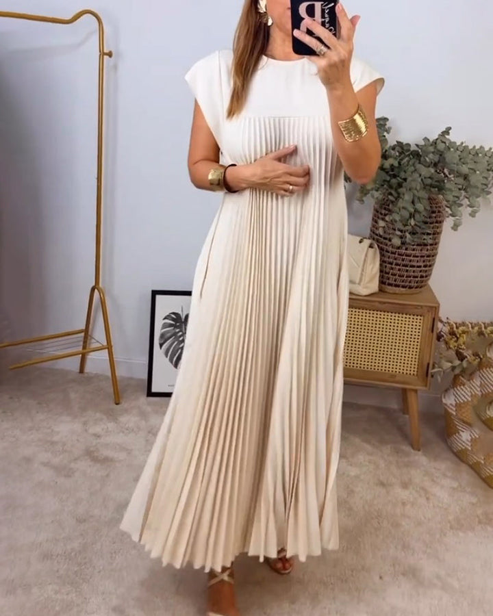 Elysian Elegance - Pleated Maxi Dress